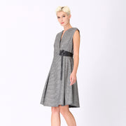 Robe trapèze à effet croisé
