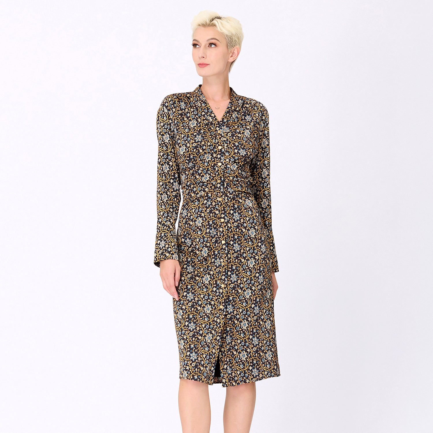 Robe chemise imprimé art-déco