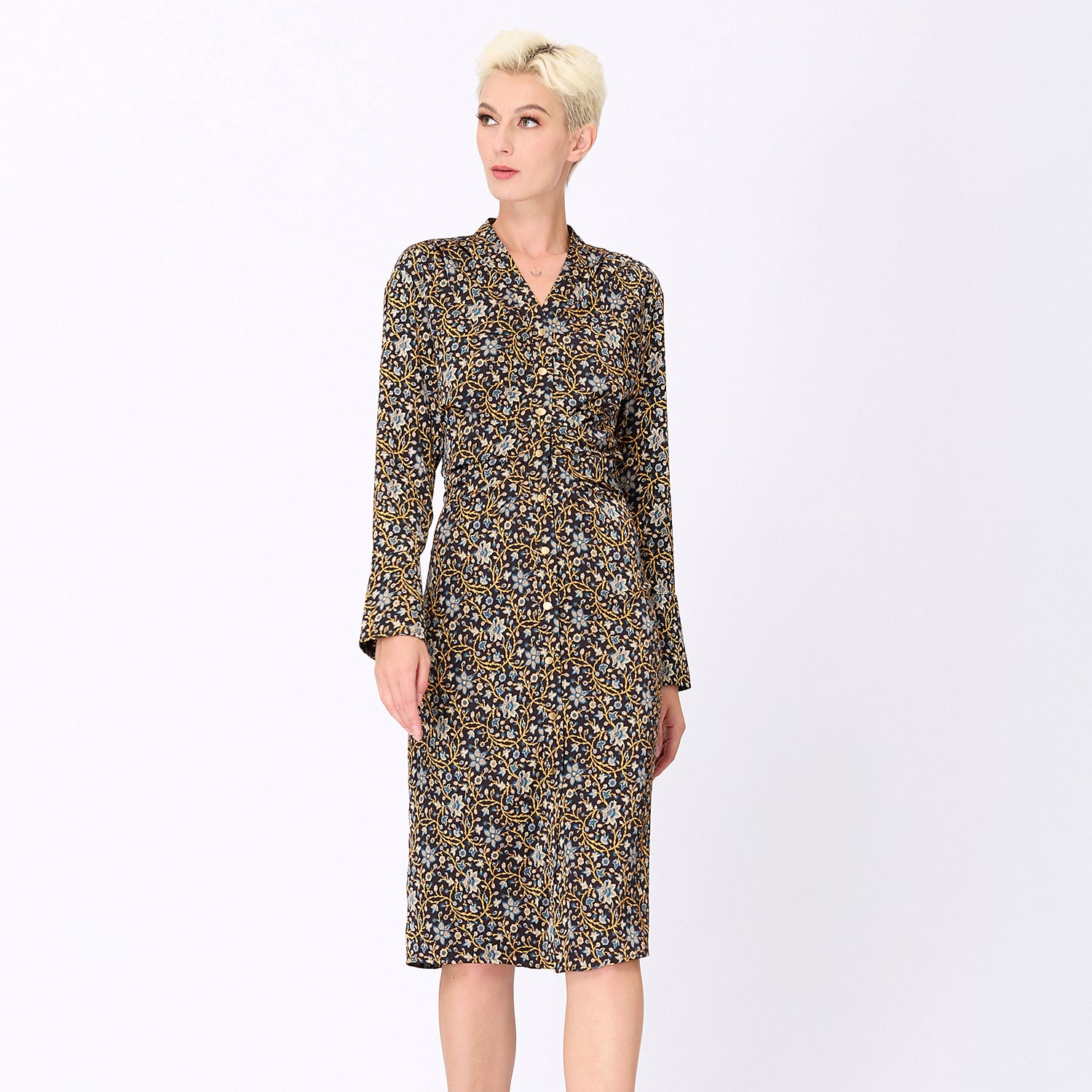 Robe chemise imprimé art-déco