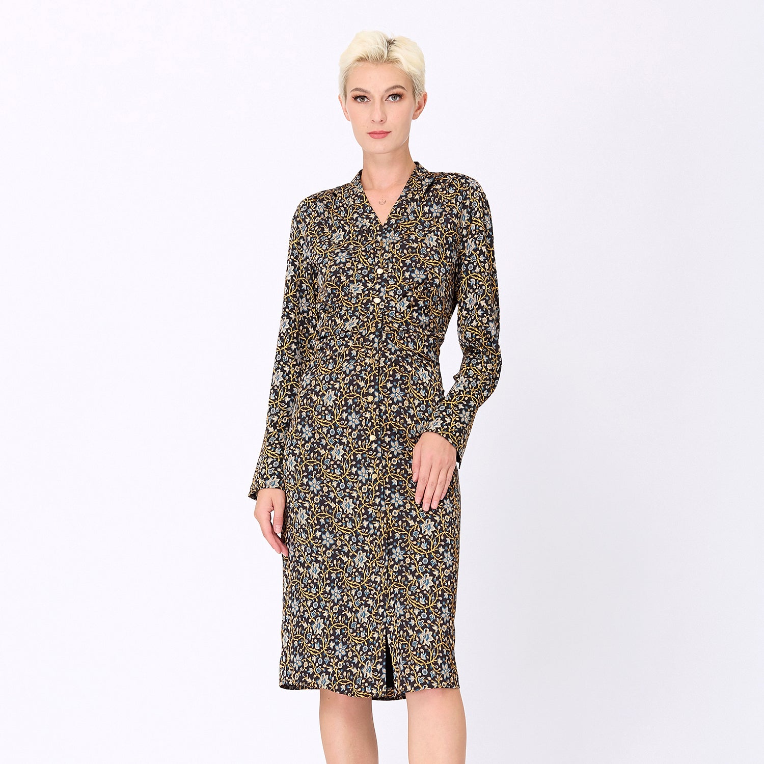 Robe chemise imprimé art-déco