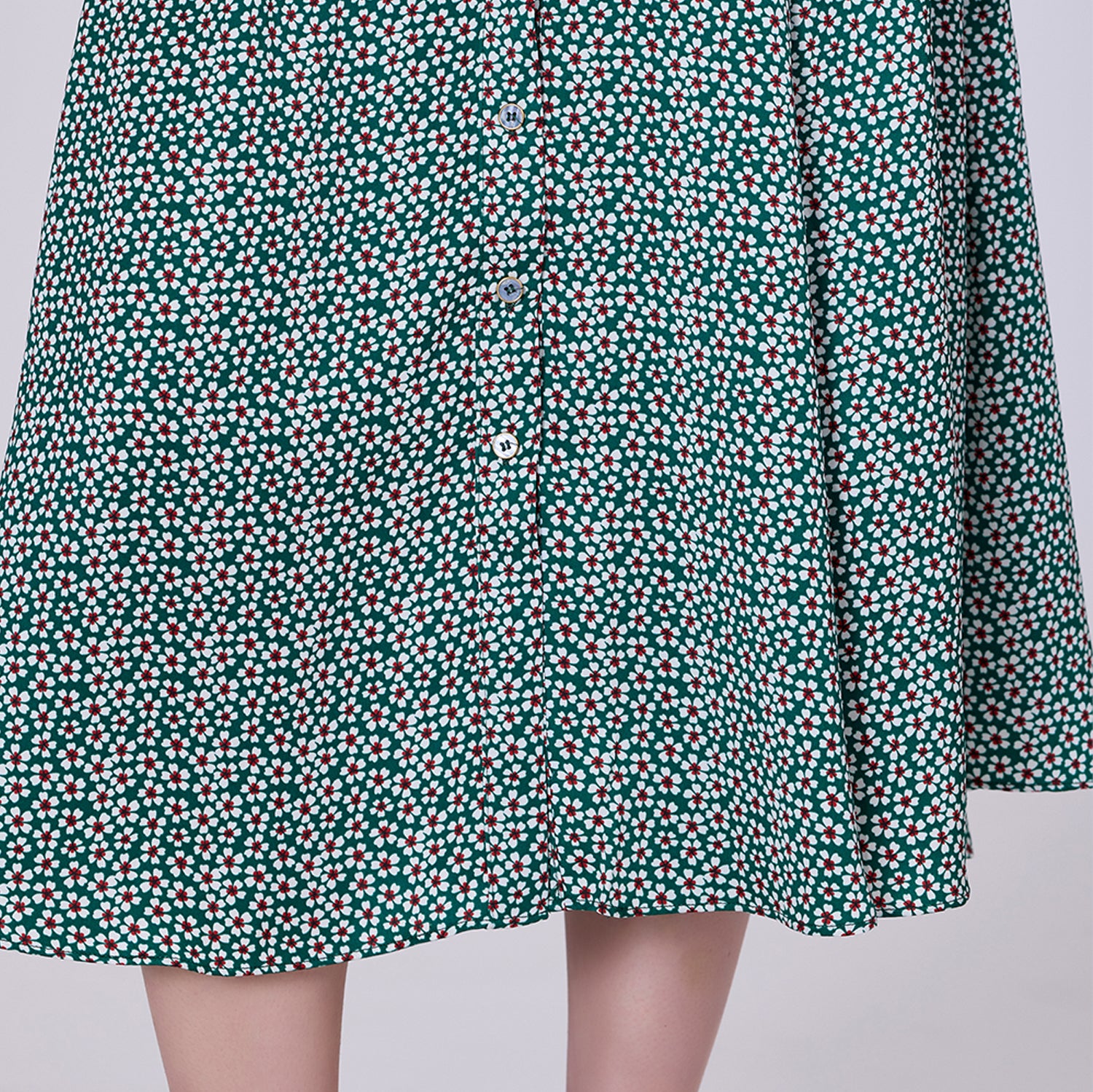 Robe-chemise à imprimé floral rétro
