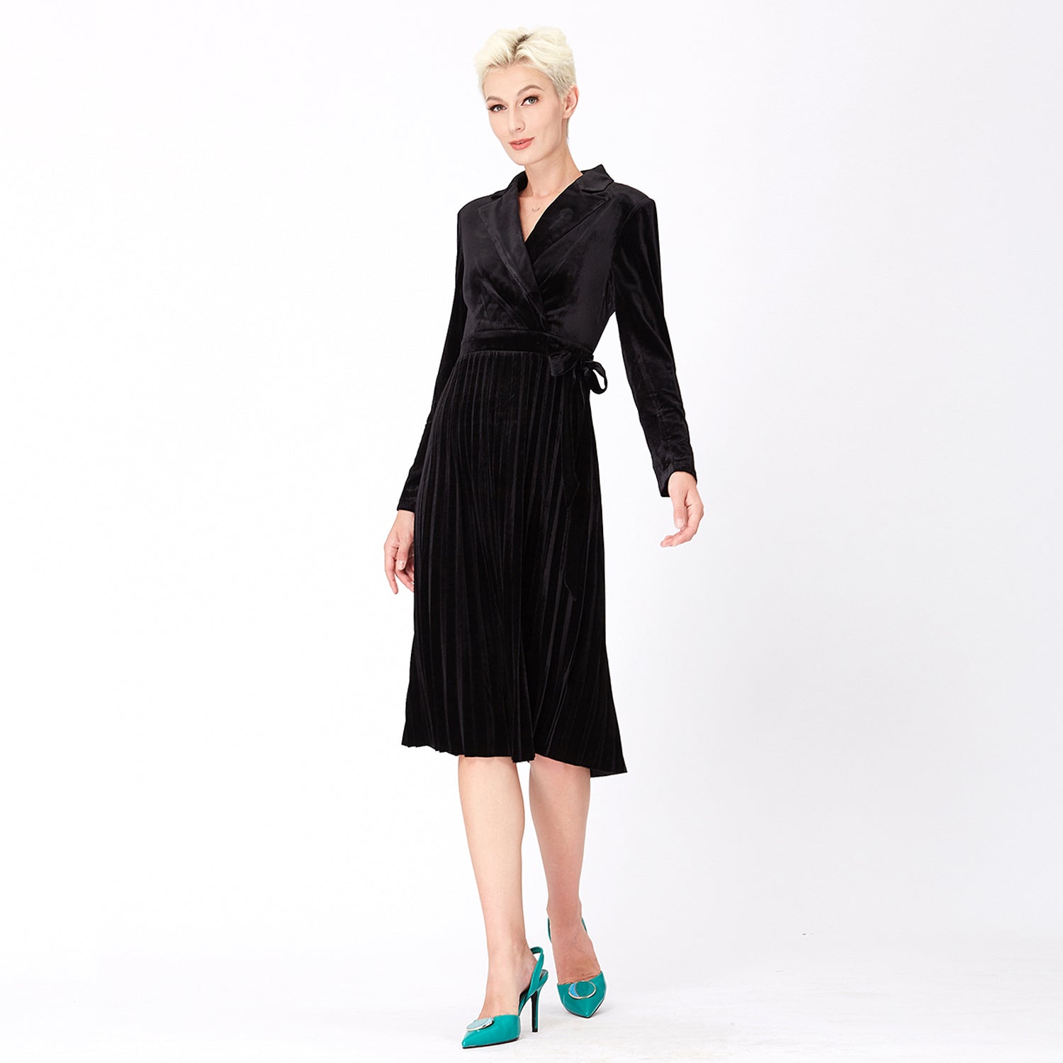 Robe effet portefeuille velours
