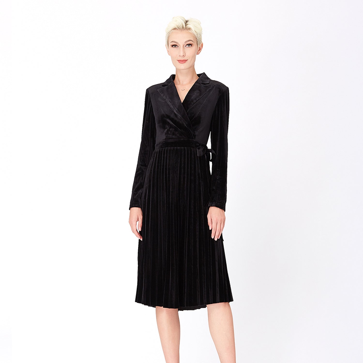 Robe effet portefeuille velours