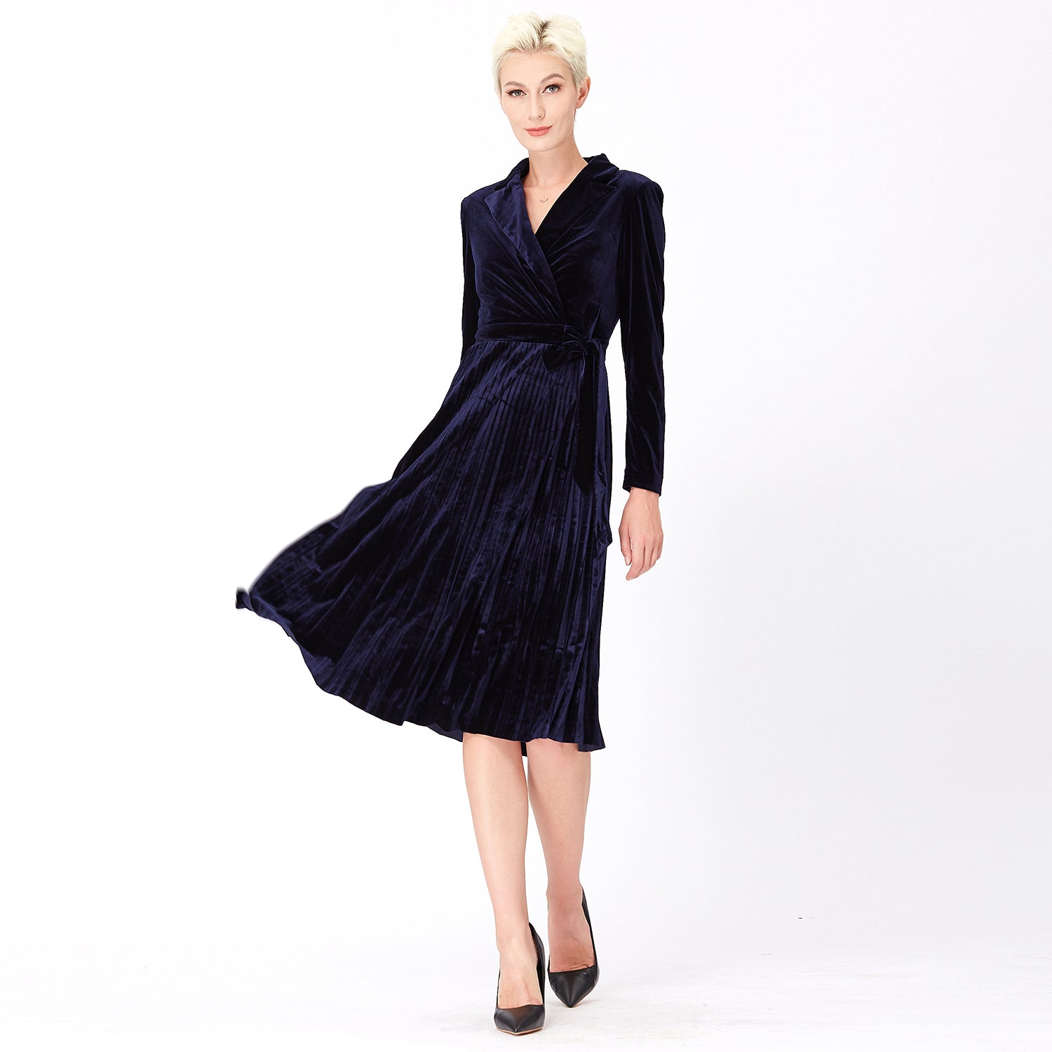 Robe effet portefeuille velours