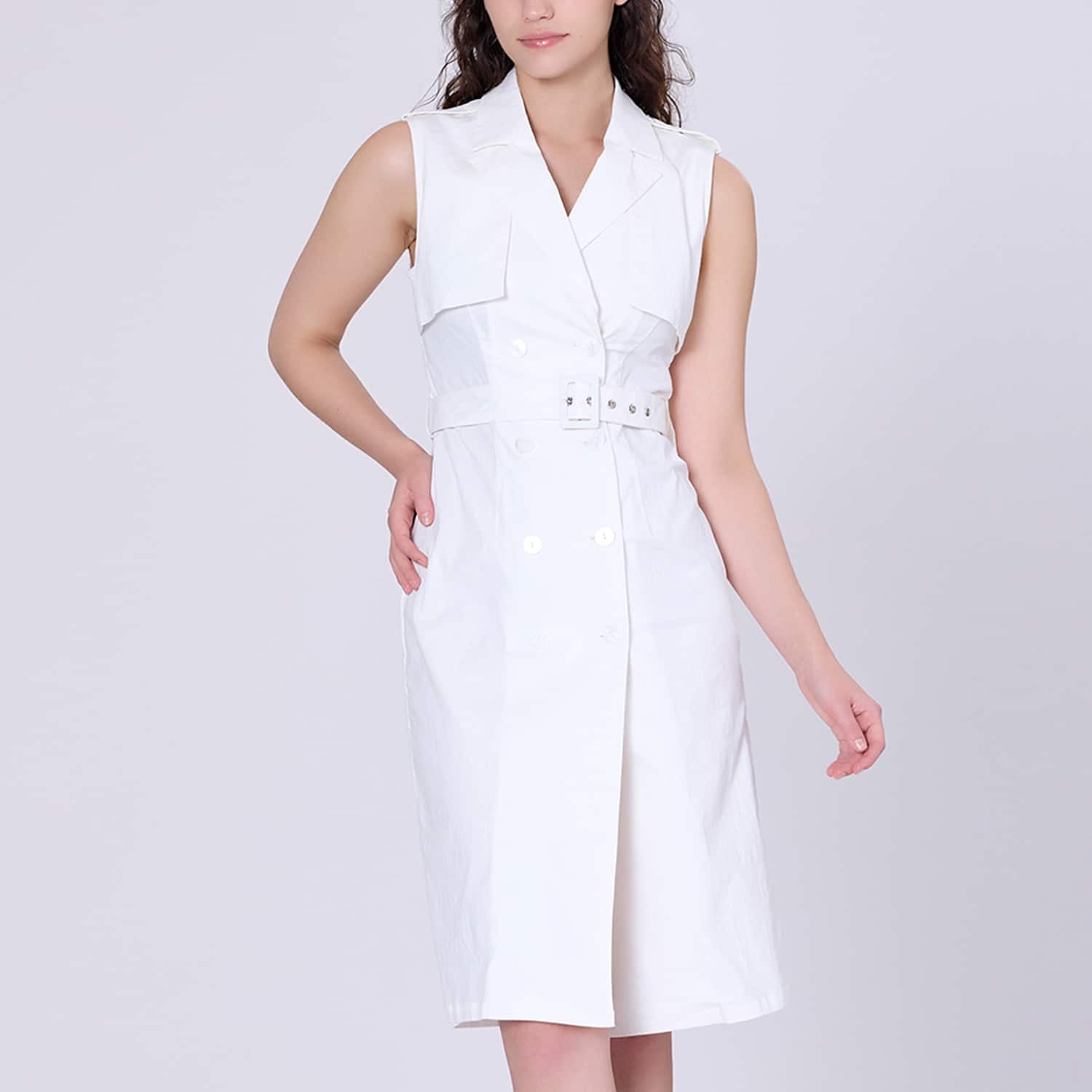 Robe tailleur à double boutonnage