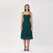 Robe midi fluide à bretelles et fente - Smart & Joy