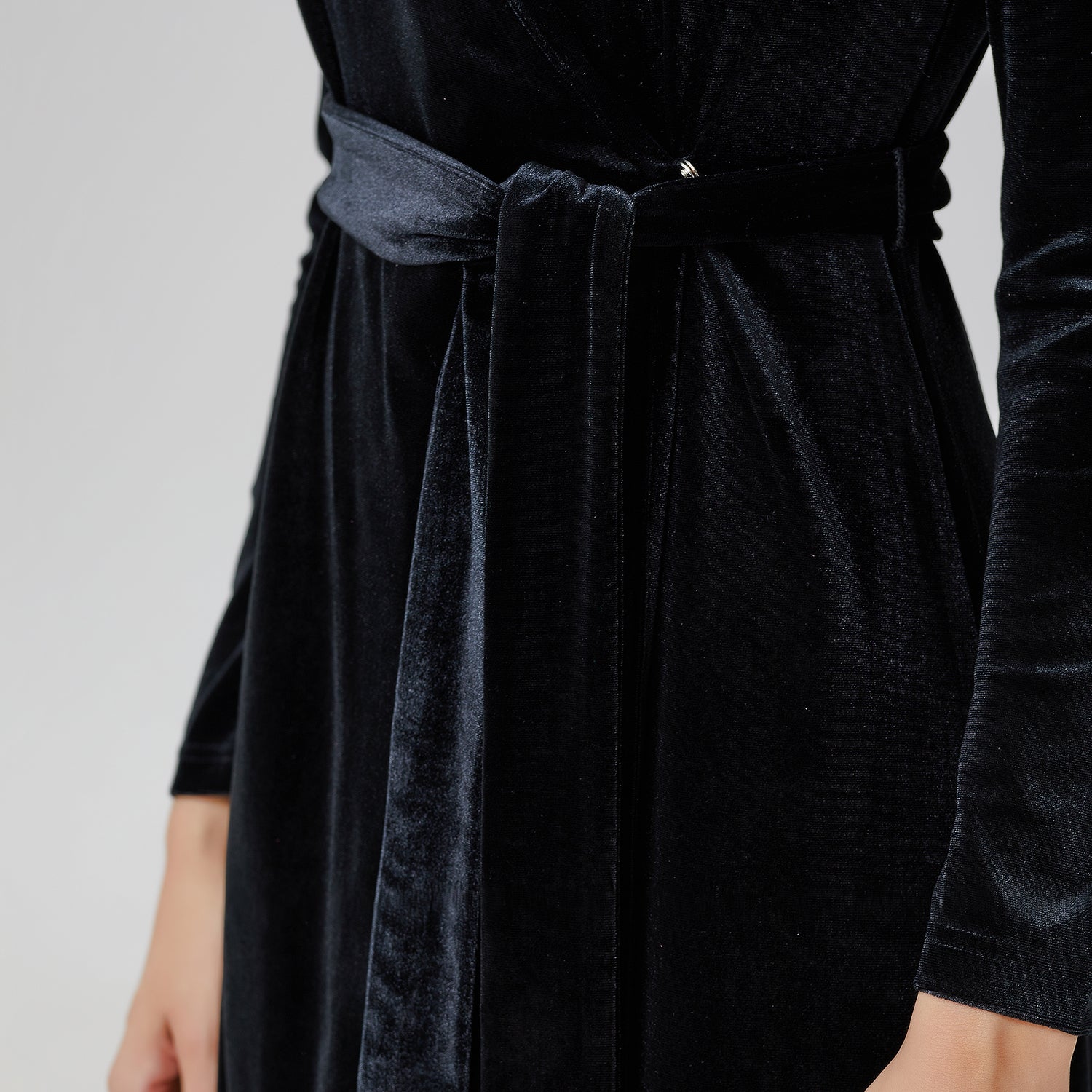 Robe portefeuille en velours