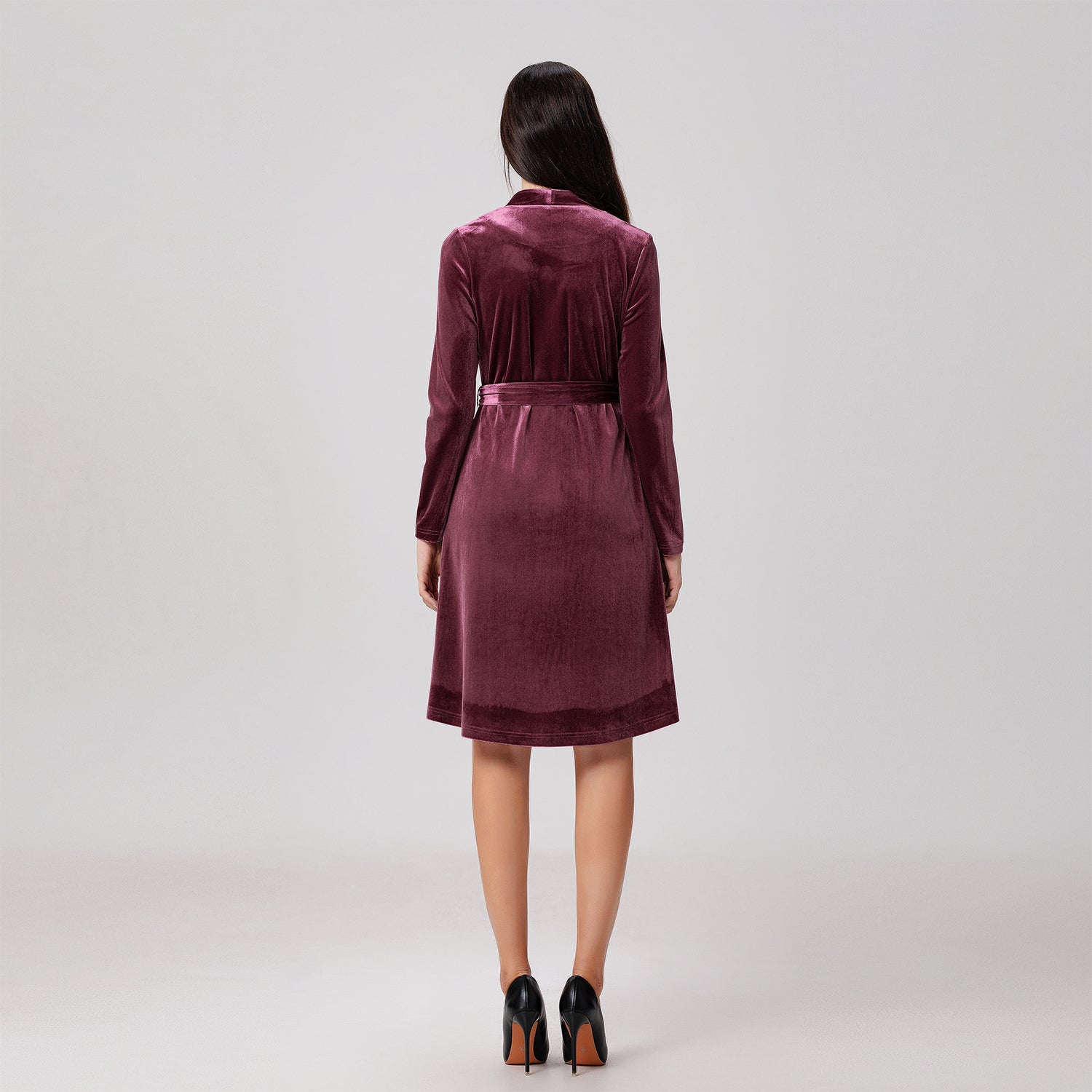 Robe portefeuille en velours