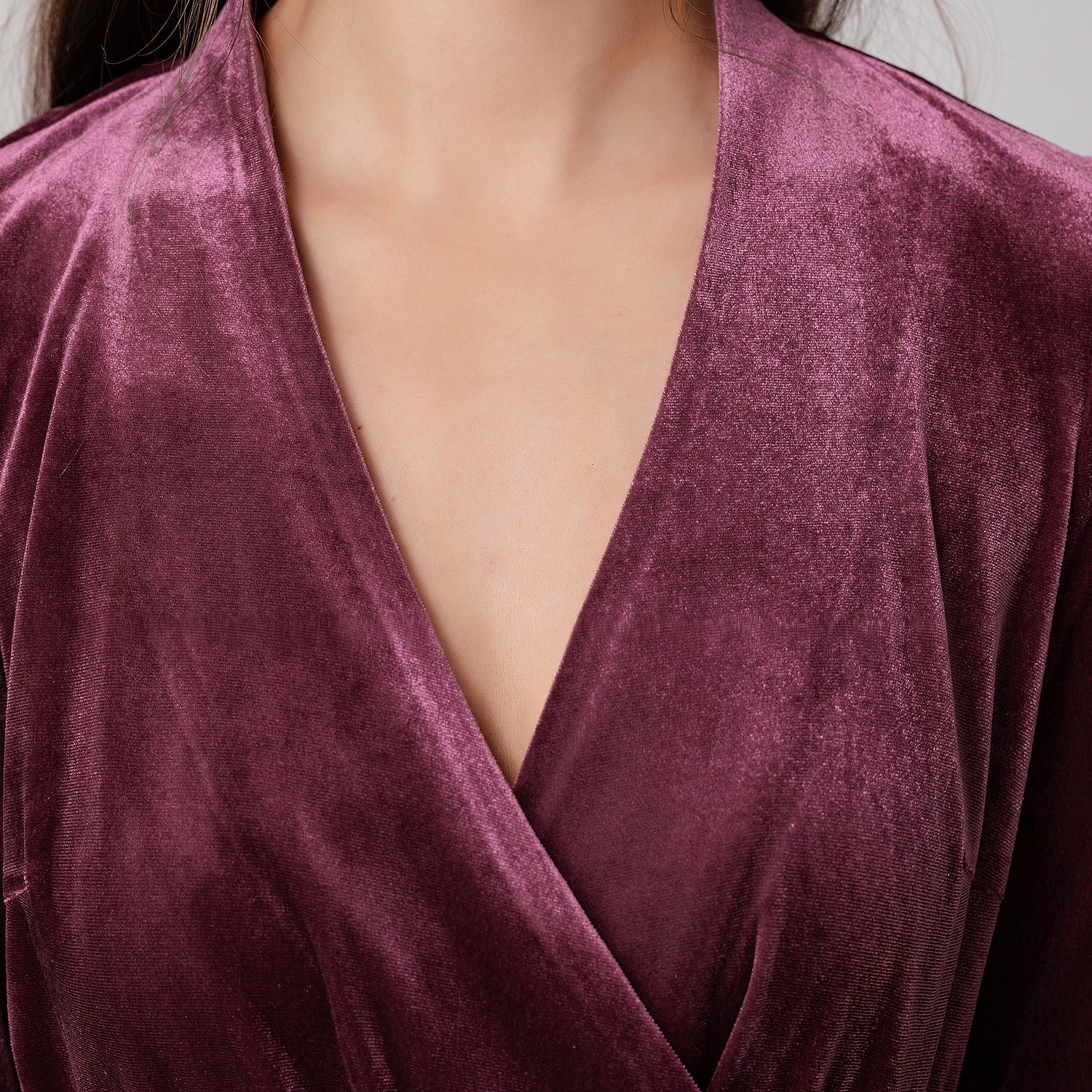 Robe portefeuille en velours