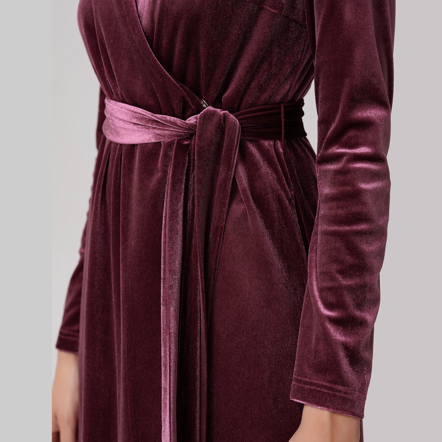 Robe portefeuille en velours