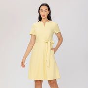 Robe tailleur ceinturée