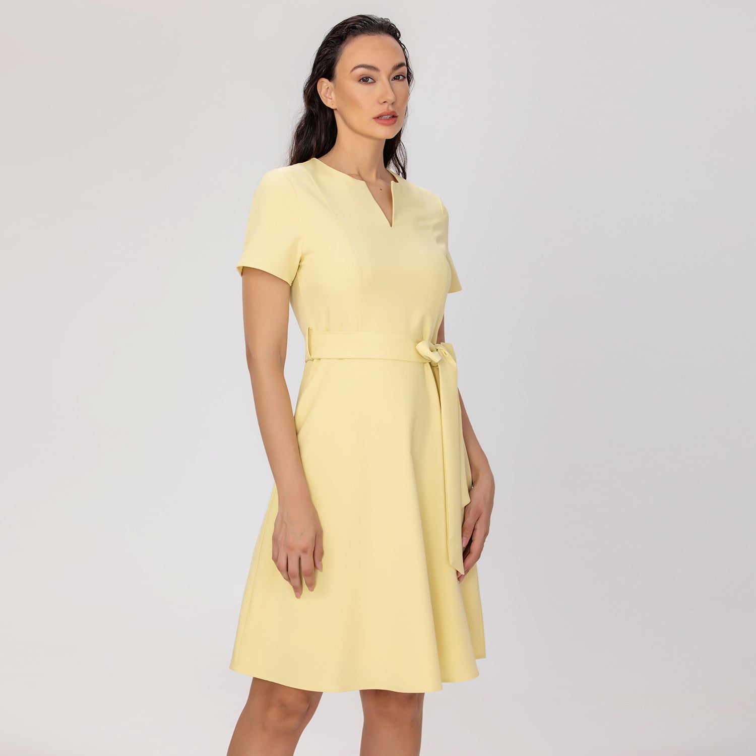 Robe tailleur ceinturée