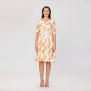 Robe midi à imprimé coloré et manches courtes - Smart & Joy