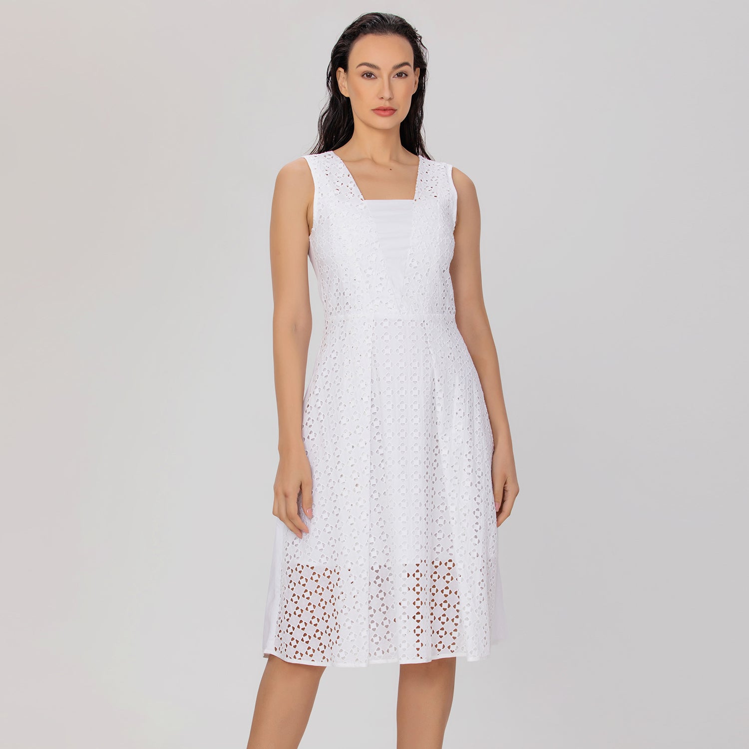 Robe patineuse en dentelle