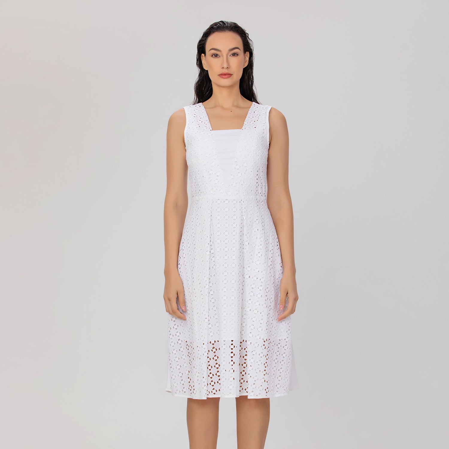 Robe patineuse en dentelle