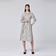 Robe portefeuille imprimée à col italien