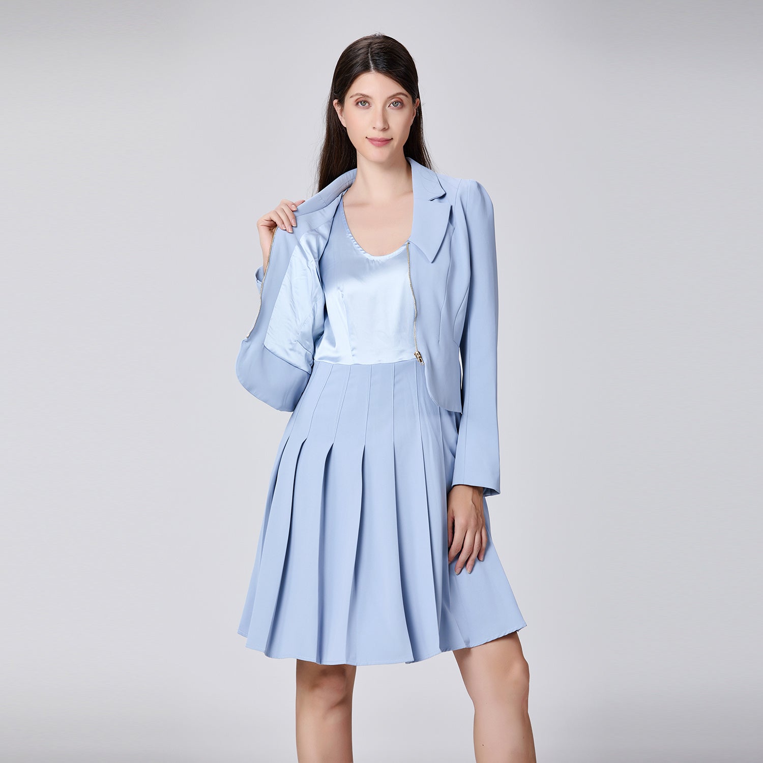 Robe patineuse effet veste