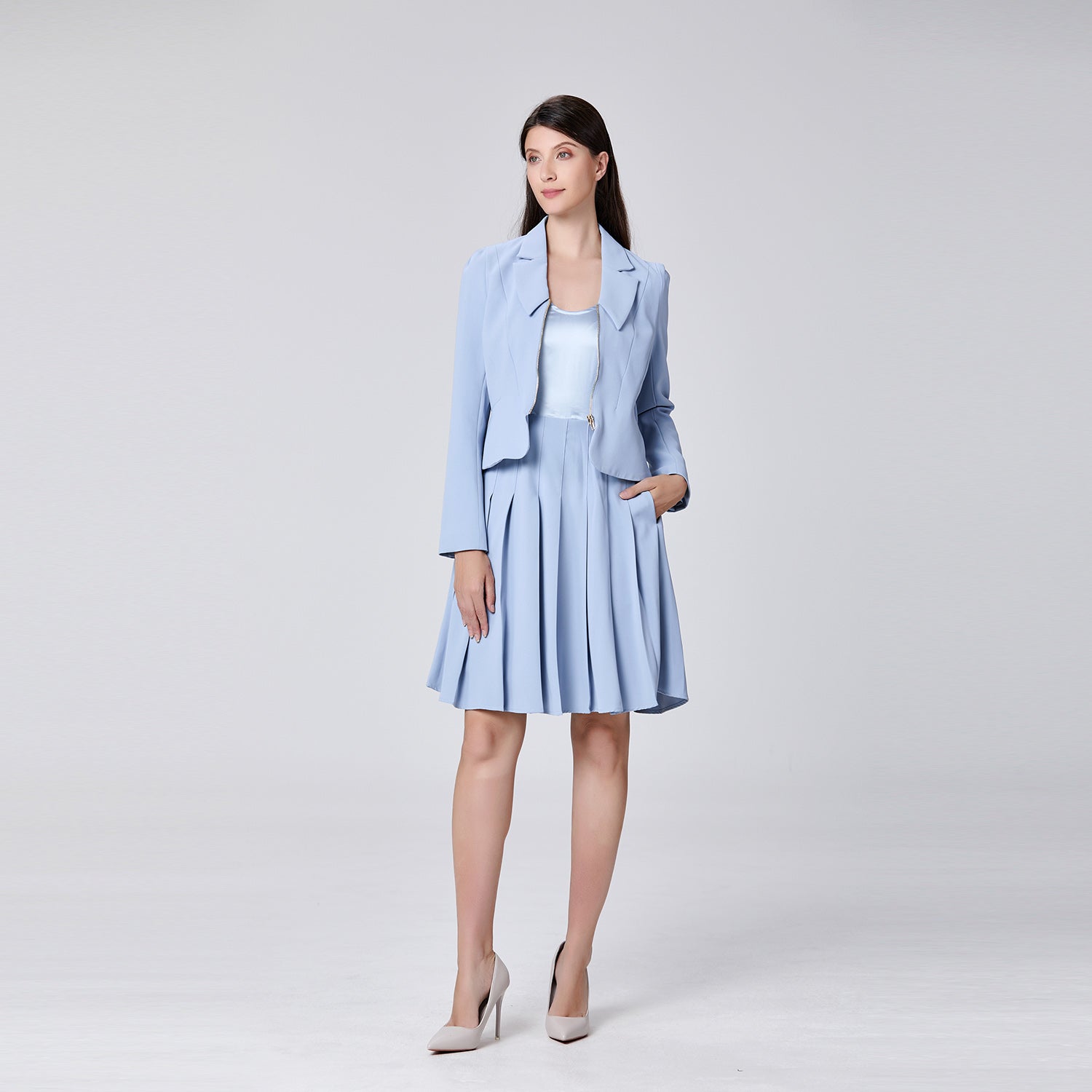 Robe patineuse effet veste