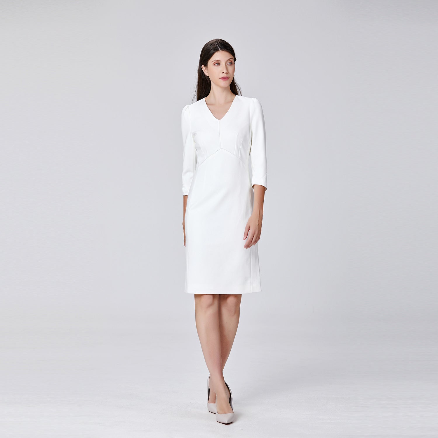 Robe ajustée à décolleté en V