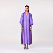 Robe longue bicolore à manches bouffantes - Smart & Joy