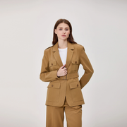 Veste Saharienne à Ceinture et Poches à Rabat
