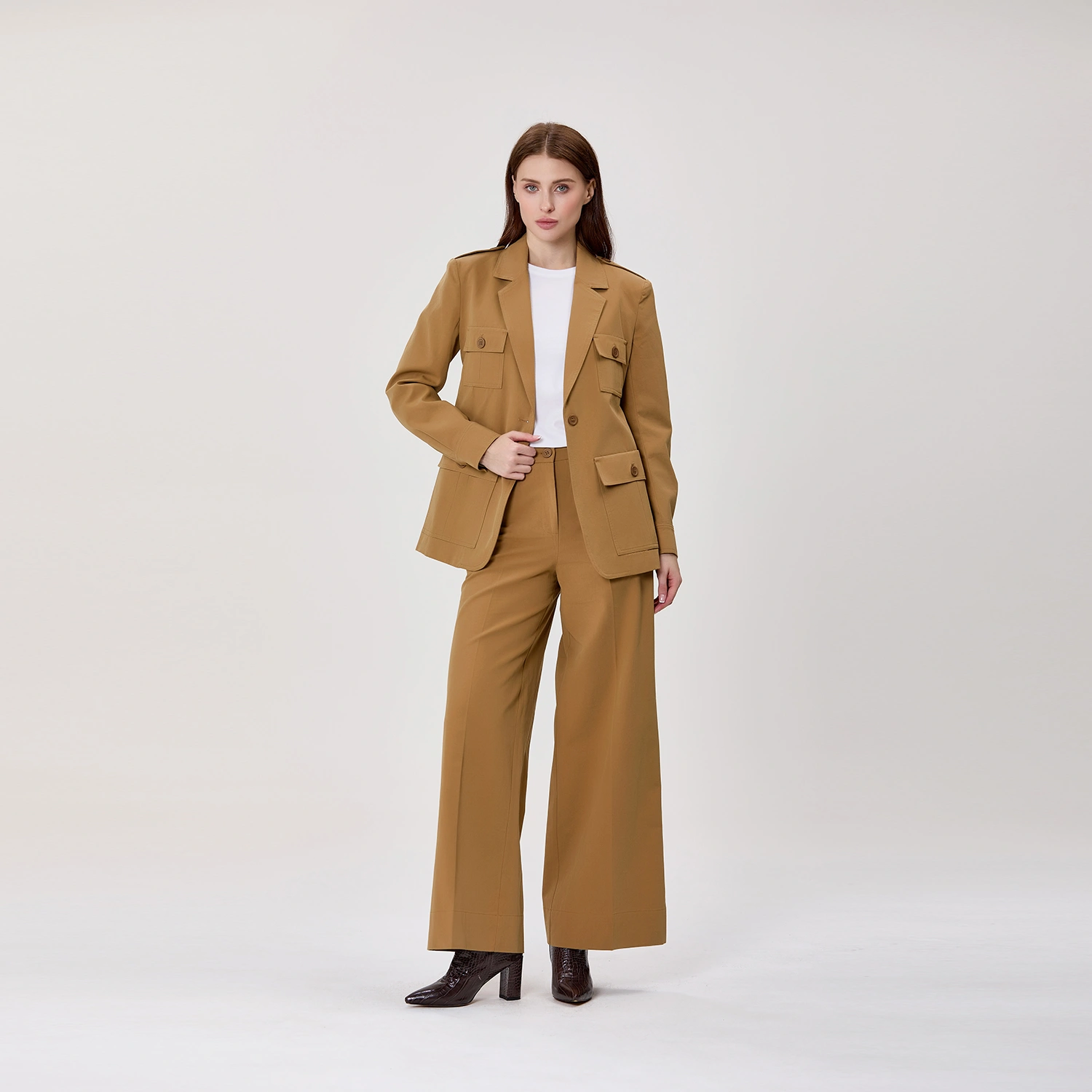 Veste Saharienne à Ceinture et Poches à Rabat