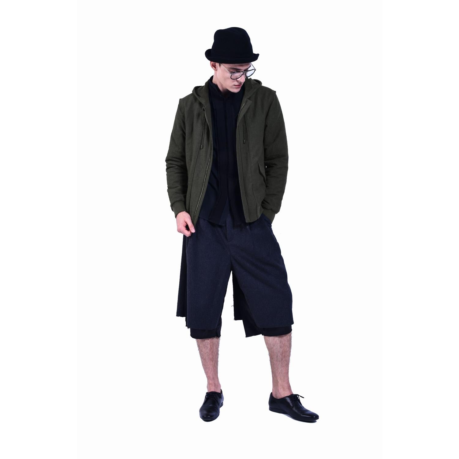 Veste à capuche en jacquard de coton