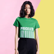 T-shirt court en viscose à imprimé