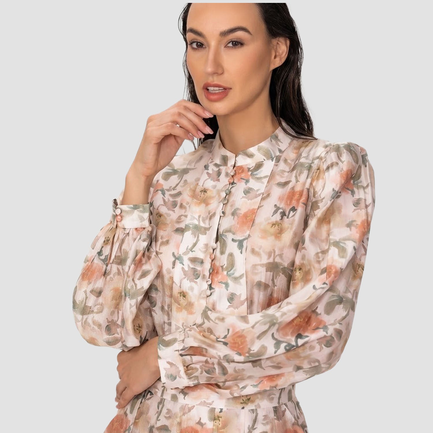 Chemise ceinturée à imprimé fleuri - Smart & Joy