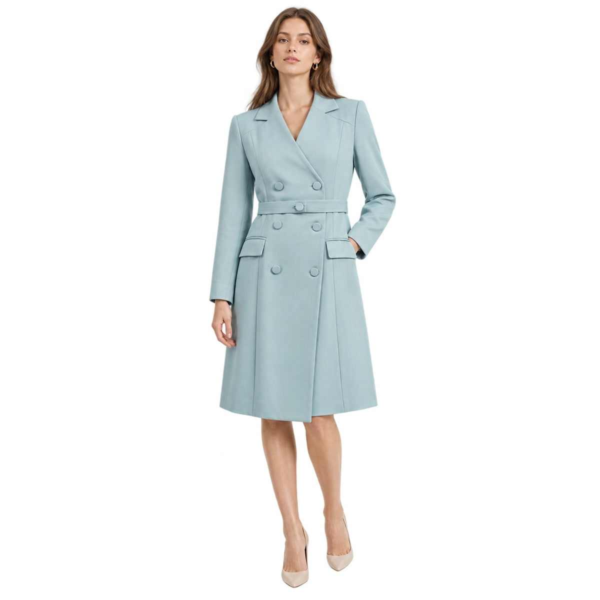 Manteau tailleur à doule boutonnage