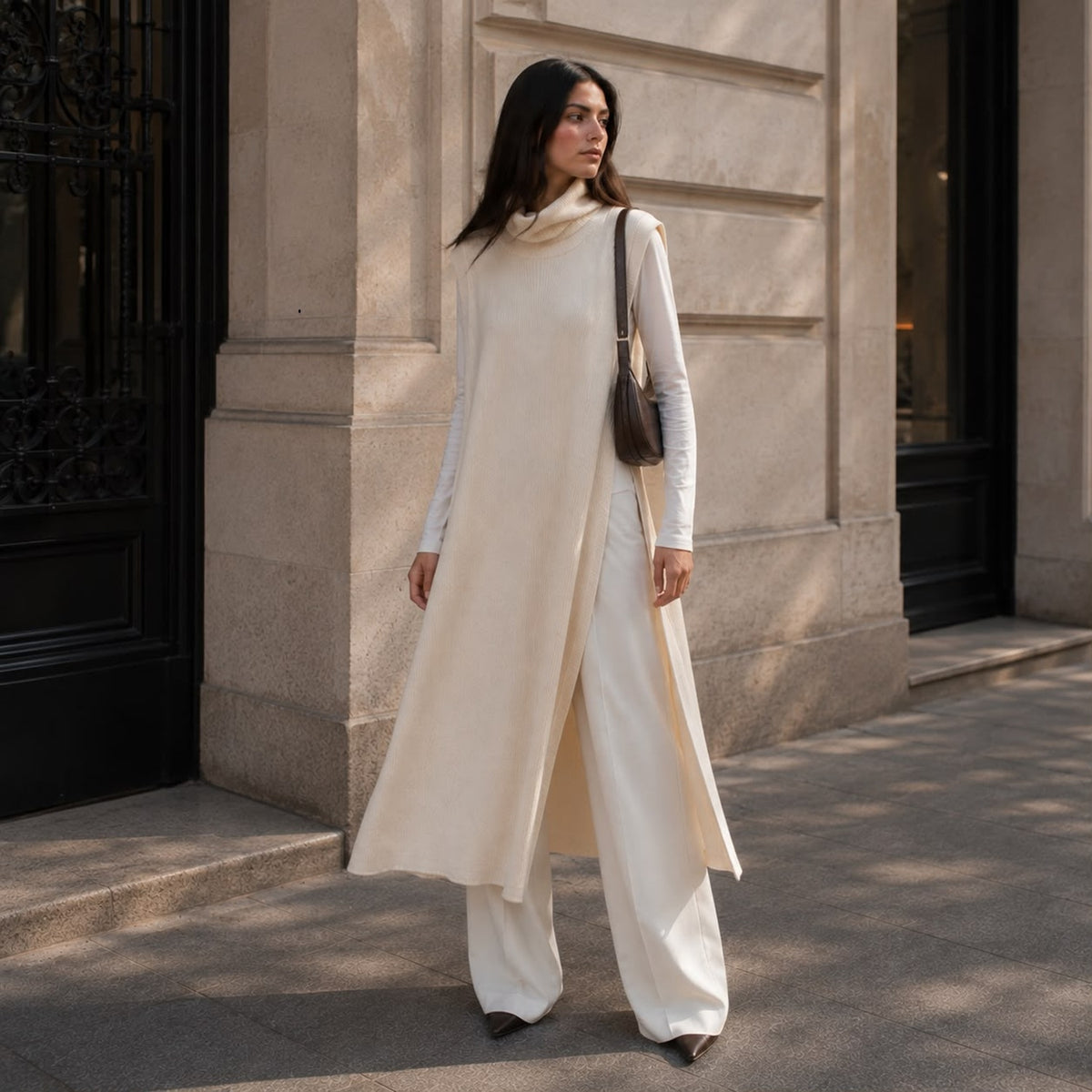 Lightweight asymmetrical poncho